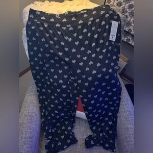 Lug Heart Patterned Navy Dory Pants
